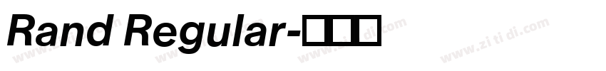 Rand Regular字体转换